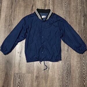 Easton Sports Youth XL Lined Windbreaker Jacket Button Up Athletic Gear Blue 16